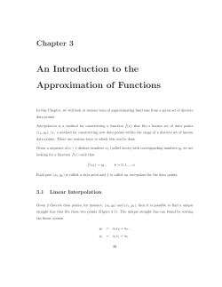 An Introduction to the Approximation of Functions