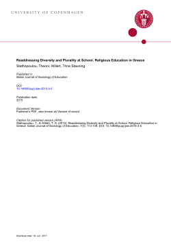 univERsity oF copEnhAGEn - Institut for Tv&aelig;rkulturelle og