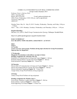 COMM 131x FUNDAMENTALS OF ORAL COMMUNICATION Group
