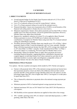 1 CAP REFORM DETAILS OF REFORM PACKAGE 1. DIRECT