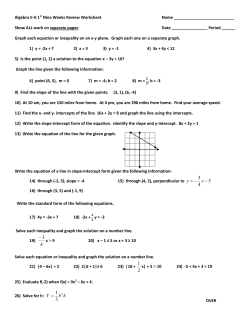 5 4 3 - - = x y 4 3