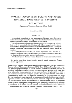 Forearm Blood Flow during and after Isometric