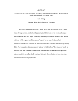 ABSTRACT An Overview on Death and Dying Including Cultural
