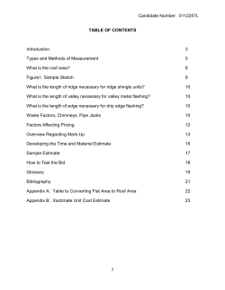 TABLE OF CONTENTS - American Society of Professional Estimators