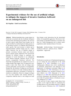 Experimental evidence for the use of artificial refugia to