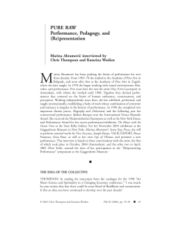 Pure Raw: Performance, Pedagogy, and (Re)presentation