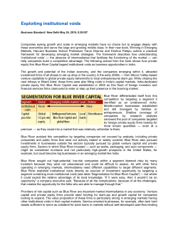 Exploiting institutional voids