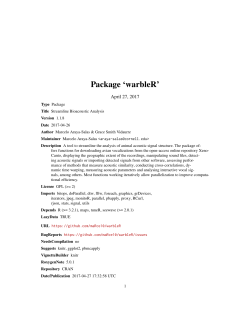 Package `warbleR`