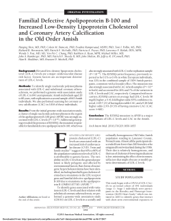 Familial Defective Apolipoprotein B-100 and Increased Low