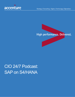 CIO 24/7 Podcast: SAP on S4/HANA