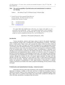 Title: The social acceptability of prefabrication and