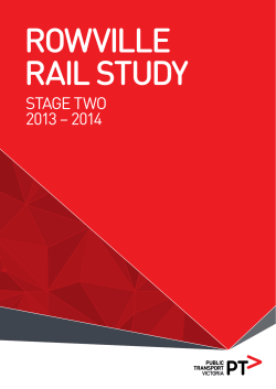 Rowville Rail Study Stage Two Report