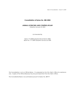 Bylaw 580-2004