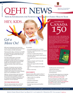QFHT News - Queen`s Department of Family Medicine