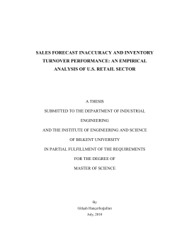 sales forecast inaccuracy and inventory turnover performance