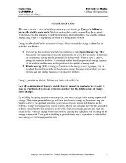 Mousetrap Cars Module