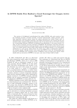 Is DPPH Stable Free Radical a Good Scavenger for Oxygen Active