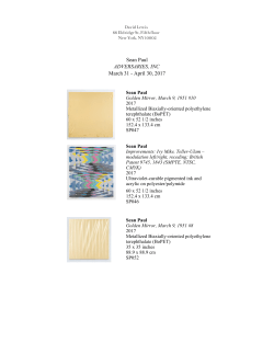 Checklist - David Lewis Gallery