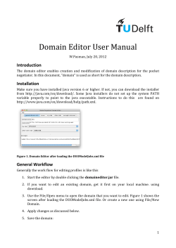 Domain Editor User Manual
