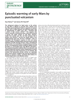 Episodic warming of early Mars by punctuated volcanism