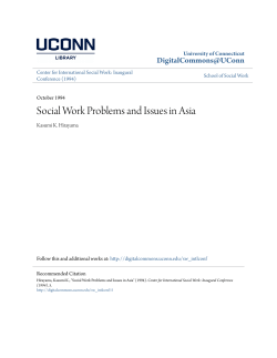Social Work Problems and Issues in Asia