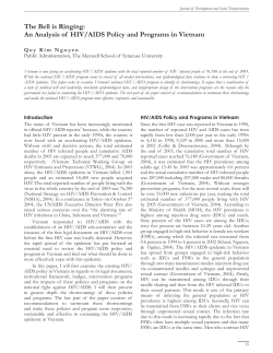 The Bell is Ringing: An Analysis of HIV/AIDS Policy and Programs in