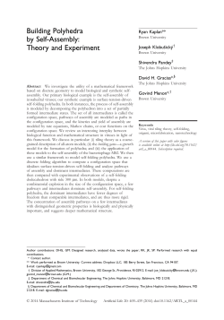 Building Polyhedra by Self-Assembly: Theory and Experiment