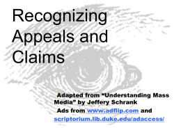 Recognizing Appeals and Claims