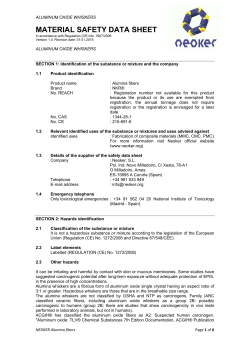 MATERIAL SAFETY DATA SHEET - Neoker manufactures the NKR