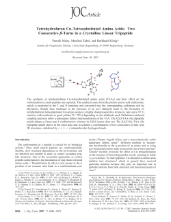 Tetrahydrofuran Cr-Tetrasubstituted Amino Acids: Two Consecutive