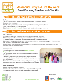 Planning Timeline and Checklist