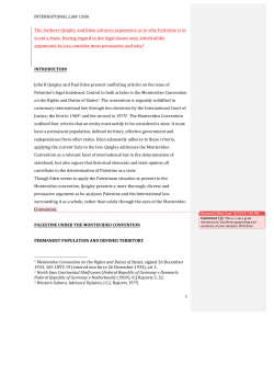 International Law Essay 2014