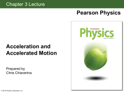 Pearson Physics Acceleration and Accelerated Motion