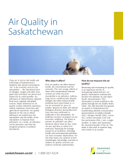 Air Quality In Saskatchewan