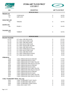 storm mrp "floor price" 1/27/2017