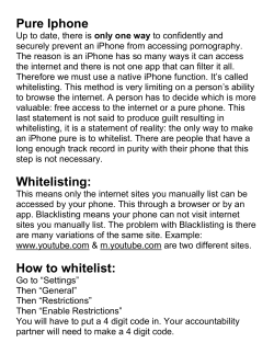 Pure Iphone Whitelisting: How to whitelist: