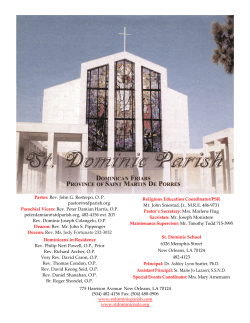 Rev. Peter Damian Harris, OP peterdamian@stdparish.
