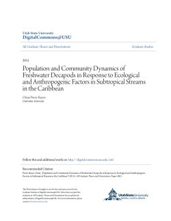 Population and Community Dynamics of Freshwater Decapods in