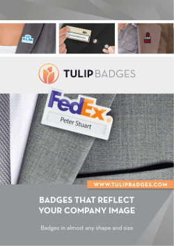 BADGES THAT REFLECT YOUR COMPANY IMAGE