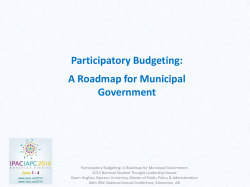 Participatory Budgeting - The Institute of Public Administration of