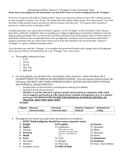 Annotating Geoffrey Chaucer`s &ldquo;Prologue&rdquo; to the Canterbury Tales
