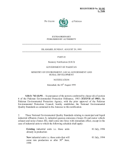 SRO 742 - Pakistan Environmental Protection Agency