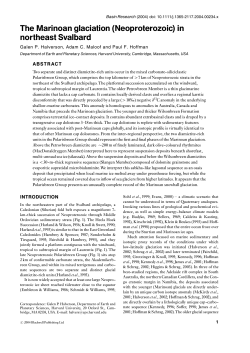 The Marinoan glaciation (Neoproterozoic) in