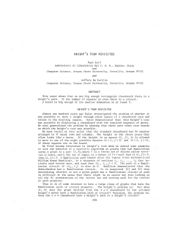 Knight`s Tour Revisited