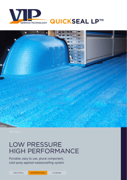 low pressure high performance quickseal lp
