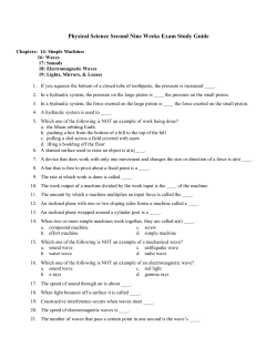 Physical Science Second Nine Weeks Exam Study Guide
