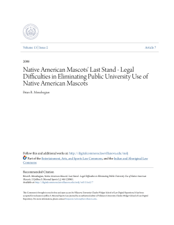 Native American Mascots` Last Stand - Digital Repository
