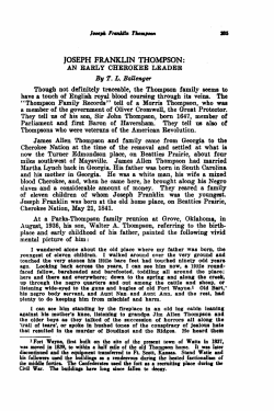 joseph franklin thompson - Oklahoma State University