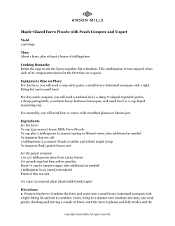 Maple-Glazed Farro Piccolo with Peach Compote and