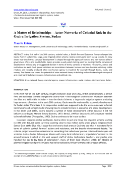 A Matter of Relationships &ndash; Actor-Networks of